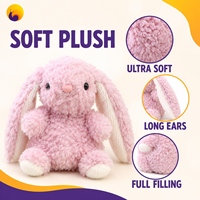 Poupée Lapin à Oreilles Tombantes en Gros, Jouet en Peluche Lapin aux Longues Oreilles, Cadeau d'Anniversaire pour Filles, Poupée Apaisante pour Bébé