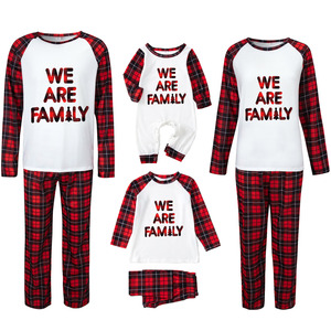2023 verde Plaid vacaciones pijamas pantalones familiares Tops pijamas conjunto adultos niños bebé hombres mujeres familia Navidad <span class=keywords><strong>dormir</strong></span> pijama 1 Bu - Product Image 6