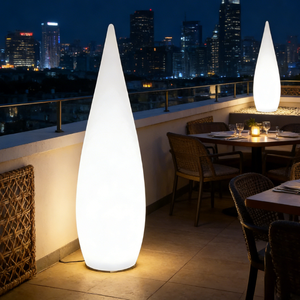 Lampes solaires d'extérieur en forme de goutte d'eau, lumières d'ambiance pour cour, jardin, <span class=keywords><strong>terrasse</strong></span>, décorations de paysage, lampes de sol - Product Image 4