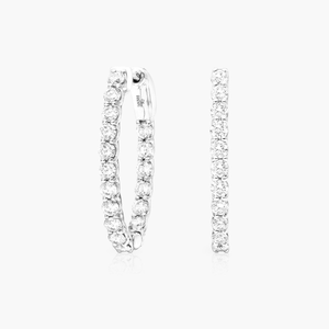 Elegantes Pendientes de Aro de Plata de Ley 925 Chapados en Oro con Moissanita, Corte Brillante, Joyería de Lujo, Regalo para Mujer - Product Image 1