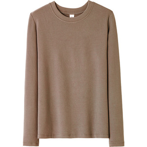96.6%Cotton 3.4%Spandex Women Thick <b>Long</b> <b>Sleeve</b> <b>Tshirt</b> 320GSM <b>Long</b> <b>Sleeve</b> Top Underwear <b>Tshirt</b> for Autumn - Product Image 5