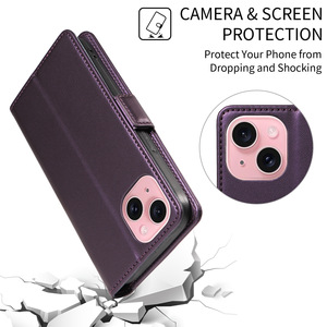 Custodia a <span class=keywords><strong>Portafoglio</strong></span> in Pelle PU Antiurto per <span class=keywords><strong>iPhone</strong></span> 17 16 15 Plus 14 12 11 <span class=keywords><strong>13</strong></span> <span class=keywords><strong>Pro</strong></span> Max con Scomparti per Carte - Product Image 5