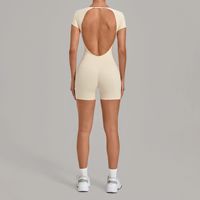 Combinaison moulante QIFA Summer 9 couleurs pour femme, short taille haute en nylon très élastique, effet push-up, idéale pour le yoga, la gym et l'entraînement, tenue de sport une pièce