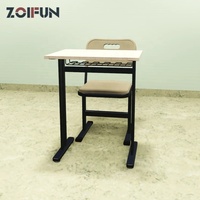 Table et chaise d'examen scolaire en bois, ensemble de bureaux et chaises pour l'école maternelle