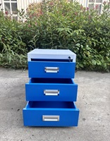 Table de travail multifonctionnelle verrouillable en acier laminé à froid Tiroirs à trois niveaux Compartiment de rangement avec glissière