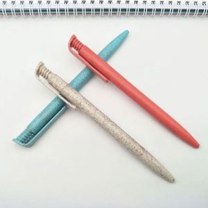 Custom Logo Recyclable Eco-Friendly Plastic Ballpoint Pen Advertising Wheat Straw Writing Instrument Business Use <b>Gift</b> - Product Image 2
