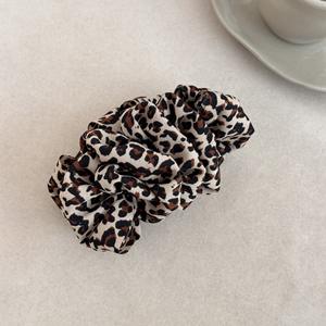 Pince à cheveux coréenne motif léopard en tissu pour queue de cheval, nouvelle mode automne pour femme - Product Image 6
