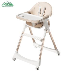 <span class=keywords><strong>Chaise</strong></span> <span class=keywords><strong>haute</strong></span> pliable <span class=keywords><strong>pour</strong></span> enfants Wayon, avec cadre en métal, plateau amovible, hauteur réglable, <span class=keywords><strong>harnais</strong></span> de sécurité - Product Image 1