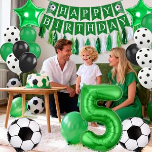 Globo Verde Número 5 <span class=keywords><strong>de</strong></span> 40 Pulgadas, Pancarta <span class=keywords><strong>de</strong></span> Feliz Cumpleaños, Globos <span class=keywords><strong>de</strong></span> Fútbol <span class=keywords><strong>para</strong></span> Decoración <span class=keywords><strong>de</strong></span> Fiesta Temática <span class=keywords><strong>de</strong></span> Fútbol Número 5 - Product Image 4