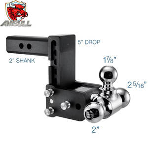 Ambull Fabrik Anhängerkupplungen Abschleppen und Verstauen Verstellbare Anhängerkupplungskugelhalterung 1-7/8 X 2X 2-5/16 Zoll Tri-Ball Absenkbare Kupplung - Product Image 6