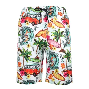 Groothandel Fashion Custom Printing Ontwerp Mannen Shorts Broek Mannen Lange Surf Swim Trunk Beach Shorts