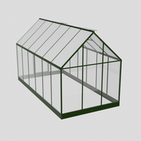 Serre multi-travées en polycarbonate extérieur durable Taille de bricolage avec cadre en métal Assemblage facile pour la culture de fleurs pour les jardins