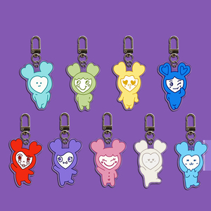 Porte-clés personnalisé en PVC imprimé UV avec image de dessin animé du 10e anniversaire de Star, accessoire tendance et souvenir - Product Image 1