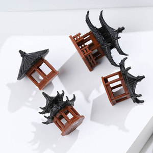 Bonsai in Miniatura, Paesaggio Roccioso, Acquario, Scenografia per Acquari, Piccoli Ornamenti, Modello di Architettura Cinese Antica, Cortile - Product Image 4