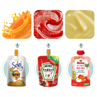 Automatische vul- en afsluitmachine voor smoothie fruitsap in spuitzakken, Doypack systeem voor puree