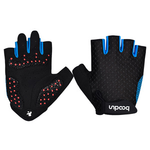 Gants de cyclisme Bodum noirs en maille respirante à demi-doigts pour le cyclisme unisexe adulte - Product Image 3
