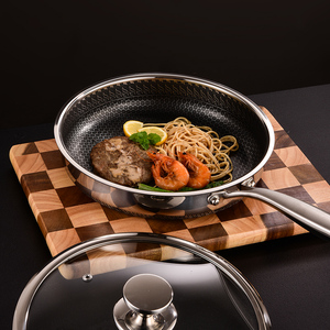 26/28/30cm Modern Stainless Steel Honeycomb Non-Stick <strong>Frying</strong> <strong>Pan</strong> 1-2L Capacity Gas <strong>Induction</strong> Compatible Sustainable Design Metal - Product Image 5