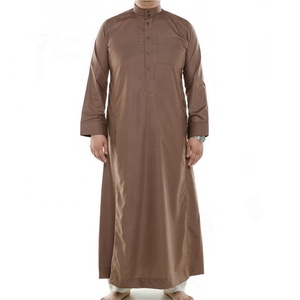Populaire en Angleterre, caftan en coton de couleur rouge grenat pour hommes, jilbab, thobe/<span class=keywords><strong>khaleeji</strong></span> thobe, caftan arabe - Product Image 5