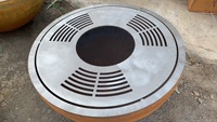 Barbecue moderne écologique de qualité supérieure, pliable, durable, à faibles émissions, fabriqué en acier Corten de qualité supérieure, portable