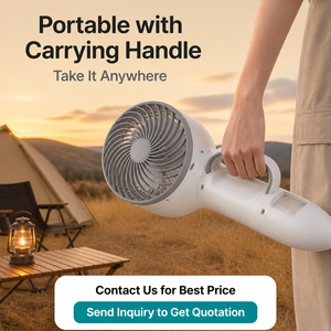 Ventilateur sur pied <span class=keywords><strong>2</strong></span>-en-1 avec télécommande et lumière LED, convertible bureau/sol, alimenté par batterie pour maison, bureau, chambre, camping-car - Product Image 6