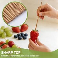 Brochettes de barbecue en bambou naturel, bâtonnets de kebab jetables en bois pour grillades, satay, cuisine en plein air, fêtes