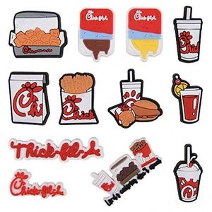 Regalos de Navidad con Diseño Nuevo 2025 Inspirados en Chick-fil-A, Papas Fritas y <span class=keywords><strong>Pollo</strong></span> Frito de Metal, con Dijes de Zapatos Clog - Product Image 3