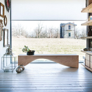 <span class=keywords><strong>Panca</strong></span> <span class=keywords><strong>in</strong></span> <span class=keywords><strong>Legno</strong></span> Massello Naturale Eco-Friendly Stile Retrò per Soggiorno, Mobile TV, Hotel e Appartamenti - Product Image 3