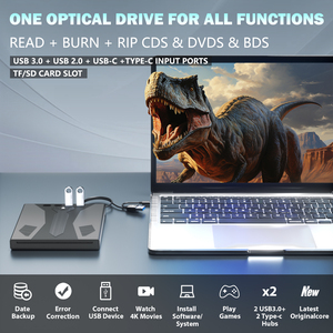 La Unidad óptica de grabación de Blu-ray multifunción 7 en 1 puede grabar CD/DCD/BD escribir CD/DVD/BD Compatible con computadoras portátiles de escritorio Macs, etc. - Product Image 6
