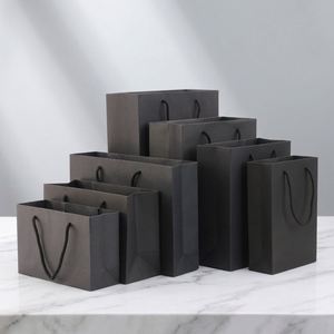 Sacs en papier carton blanc personnalisés de luxe, écologiques, résistants, avec poignées noires, blanches ou roses, pour emballage de bijoux, recyclables - Product Image 2