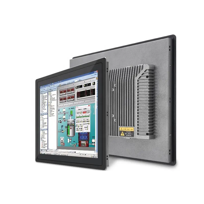 Embedded 17 Inch Pcap Industriële Panel Pc Monitor Ventilatorloze Embedded Computer Touch Screen Voor Atm Machine