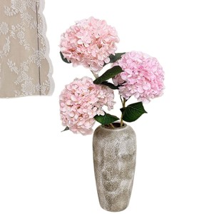 Yiyi <b>Flowers</b> Artificial Hydrangea 216 Petals Silk <b>Single</b> Branch For Home Wedding Decoration - Product Image 5
