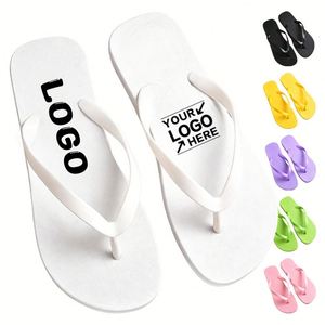 Chanclas de PVC con Logotipo Personalizado, Impresas con Serigrafía, Impermeables, para Mujer, con Suela Texturizada, para Playa, Uso Diario de Verano - Product Image 1