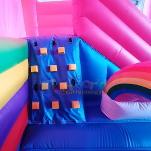 Château gonflable licorne de qualité commerciale pour enfants, avec toboggan, pour fêtes en plein air - Product Image 6