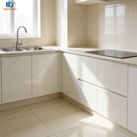 Carrelage de sol blanc laiteux 800x800mm, finition velours doux pour salle de bain, hôtel, villa