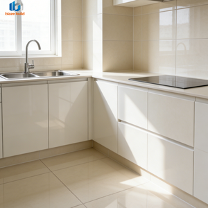 Warme Milchweiße Bodenfliese 800x800mm Weiche Samtoberfläche für Badezimmerfliesen Hotel Villa - Product Image 4