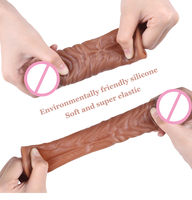 Meistverkaufter Realistischer Masturbations-Dildo-Sleeve Wiederverwendbare Weiche Silikon-Verlängerungskondome für Männer Erwachsenen-Sexspielzeuge