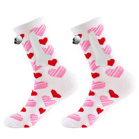 Chaussettes amusantes et originales pour couples, respirantes, avec motif cœur, magnétiques, pour la Saint-Valentin, pour femmes et hommes, cadeau de la Saint-Valentin