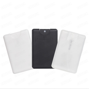 White Credit Card Type Portable Perfume Spray Package 20ml Pp Plastic Spray Bottle With Atomizer Pump Refillable
