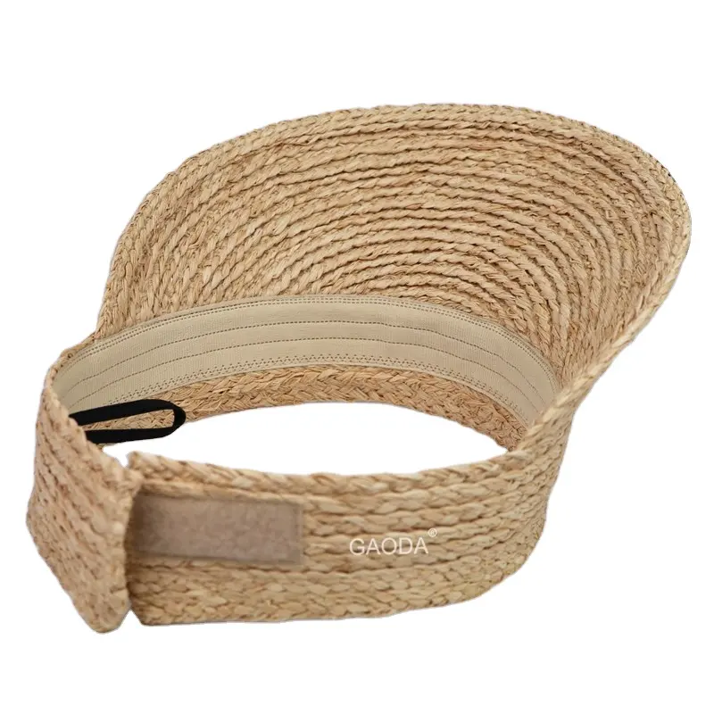 Maohong hand woven Raffia Straw hat Maohong visor Hat For Summer Beach