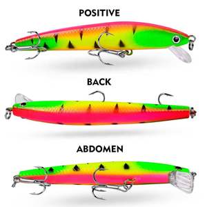 Leurre de pêche artificiel Minnow 9,5 cm 8,5 g pour <span class=keywords><strong>brochet</strong></span>, <span class=keywords><strong>petit</strong></span> wobbler coulant, leurre ver avec hameçon triple - Product Image 5