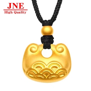 จี้ห้อยคอรูปหูแมวทองคำ 999 แบบโบราณ ขนาดเล็ก ดีไซน์อ้วนๆ  ของขวัญสำหรับคู่รัก - Product Image 5