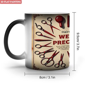 แก้วเซรามิกเคลือบด้านพรีเมียม 11 ออนซ์ สีดำ แก้วกาแฟเปลี่ยนสีเมื่อโดนความร้อน ใช้ได้ทุกวัน - Product Image 1