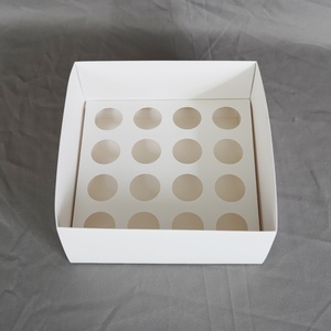 Picnic Party Chocolate <b>Cookie</b> Kraft Paper Dessert Treat <b>Boxes</b> Catering Packaging Platter 16ct Mini Cupcake Box With Window Lid - Product Image 3