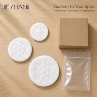 Disques de coton matelassés ronds en pur coton 6 cm, imprimé tortue, sans fluorescent, taille personnalisée, OEM, pour le démaquillage