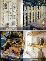 Guirlande lumineuse TSINYE en forme de feuilles de pastèque artificielles, lumières féériques en cuivre blanc chaud, alimentées par piles, décoration pour la maison, la cuisine et le jardin