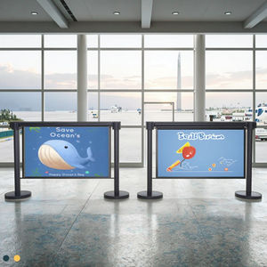 เสาคั่นทางเดินแบบเคลื่อนย้ายได้ ขนาด 1.0 เมตร สำหรับกิจกรรมในห้างสรรพสินค้าและการจัดการคิว - Product Image 1