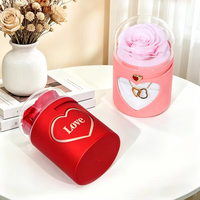 Boîte à bijoux AYOYO Creative avec fleur éternelle surprise, double usage pour bague et collier, cadeau pour la Saint-Valentin