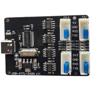 USB-4TTL-340N V1.1 4 Channel USB To TTL Serial Converter Type <b>C</b> CH340 <b>HUB</b> Board Module - Product Image 4