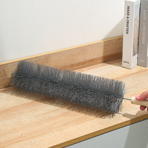 Brosse à plumes en nylon bleu-gris flexible pour le nettoyage domestique, idéale pour les écrans de fenêtre, les stores, les canapés et l'élimination de la poussière - Product Image 2