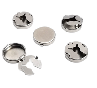Botón Redondo de Acero Inoxidable, Multiusos, para Camisas de Hombre y Mujer, Cubrebotones Decorativos, Accesorio DIY
